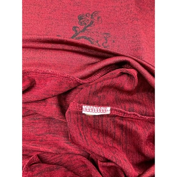 i Jeans by Buffalo Women's Metallic Red Knit Shirt Top Blouse Rhinestones Size M - Picture 7 of 12